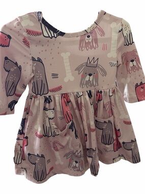 Puppy Party Pocket Twirl Dress by Mila & Rose 12-24 months